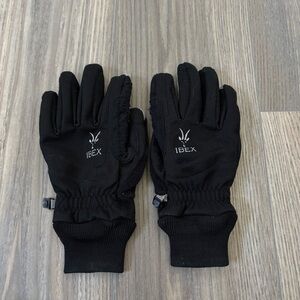 Ibex merino wool lined gloves men’s size small black / grey